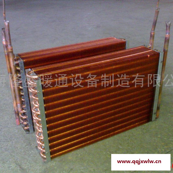 供應各種行業(yè)規(guī)格大小銅管銅翅片式冷凝器、蒸發(fā)器、熱交換器 、套片式換熱器及熱交換器等翅片隆盛廠家可按需定制