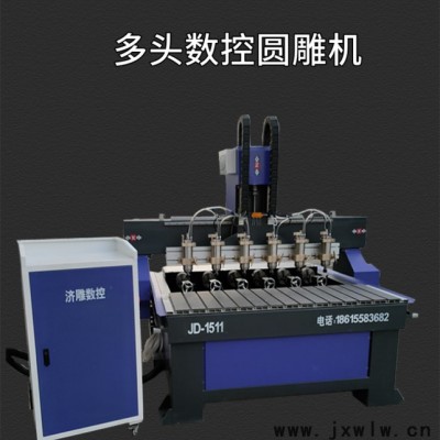 數(shù)控全自動六頭立體3D圓雕機樓梯扶手人物像 泡沫 樹脂雕刻機1511 木工雕刻機