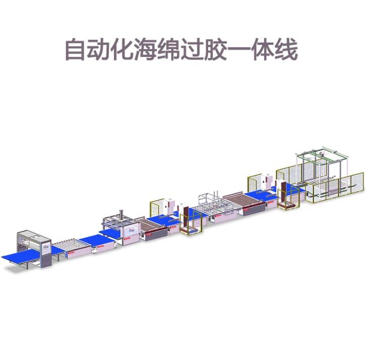 廠家生產(chǎn)海綿床墊噴膠線粘合設(shè)備生產(chǎn)線 定制床墊滾膠機(jī)
